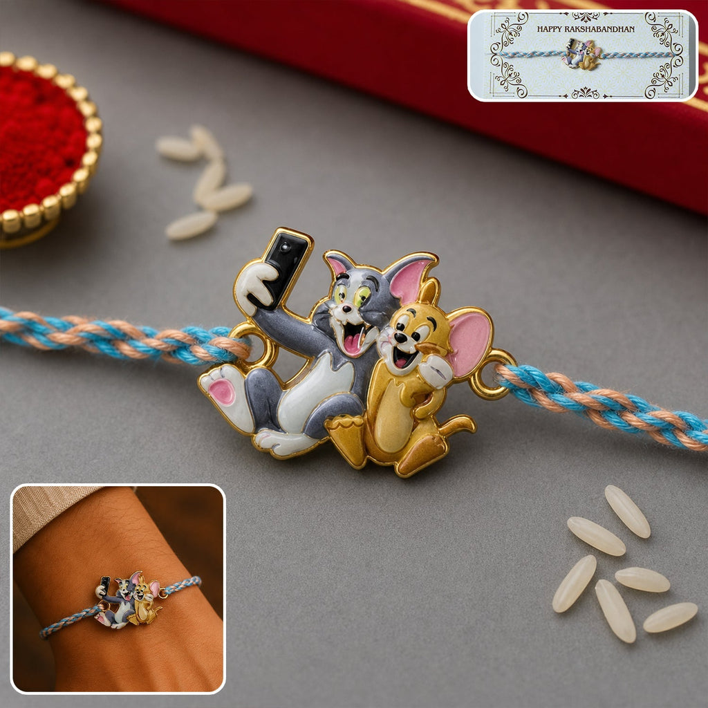 ALVENZA Tom Jerry Rakhi – Lightweight Festive Design for Brother