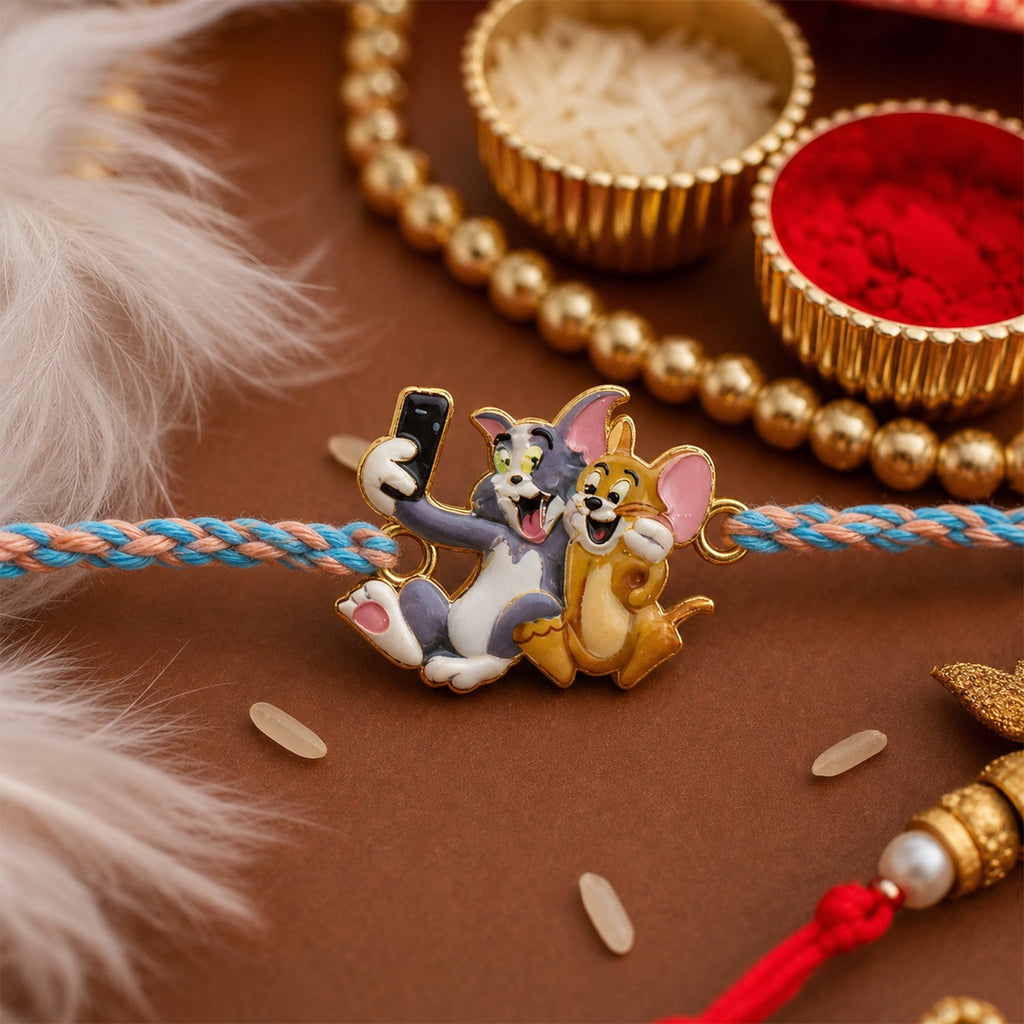 ALVENZA Tom Jerry Rakhi – Lightweight Festive Design for Brother