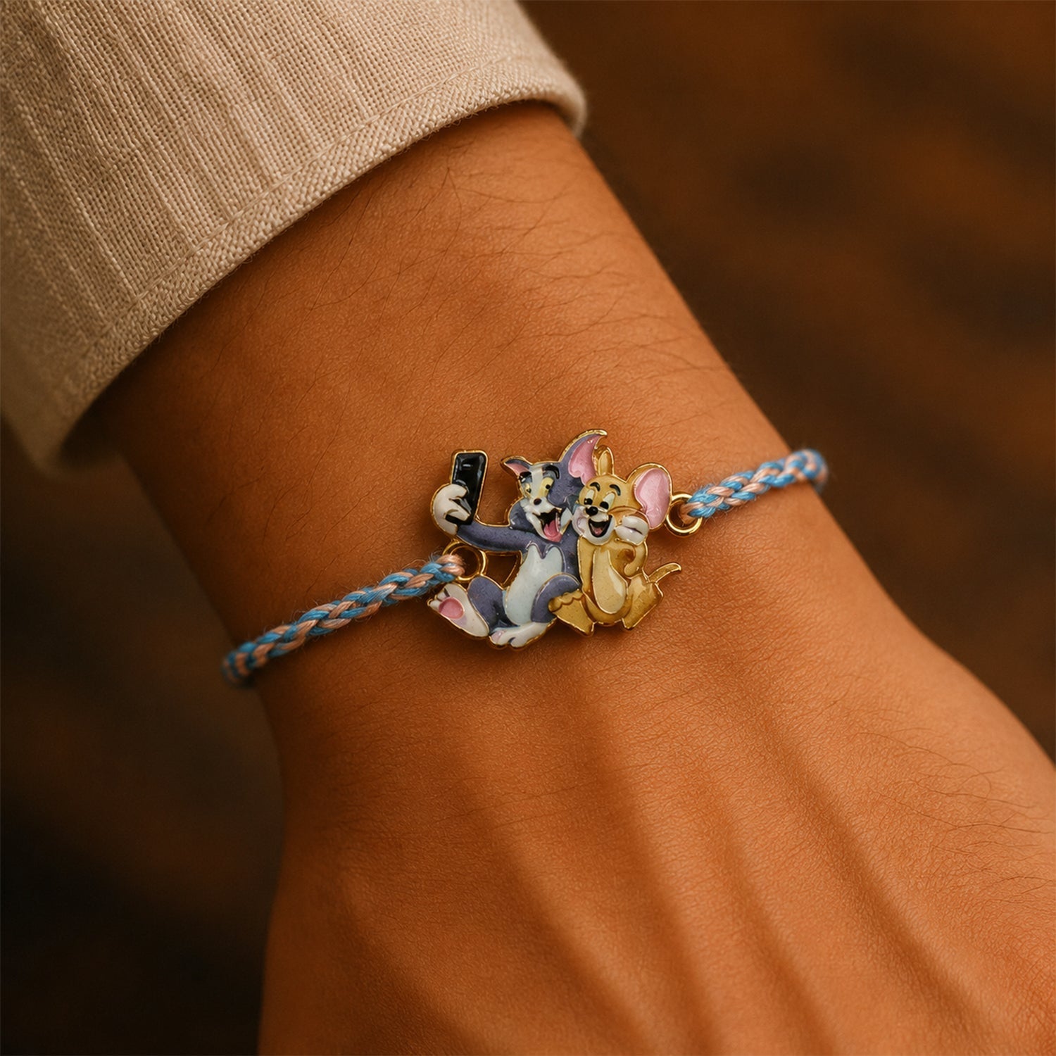 ALVENZA Tom Jerry Rakhi – Lightweight Festive Design for Brother