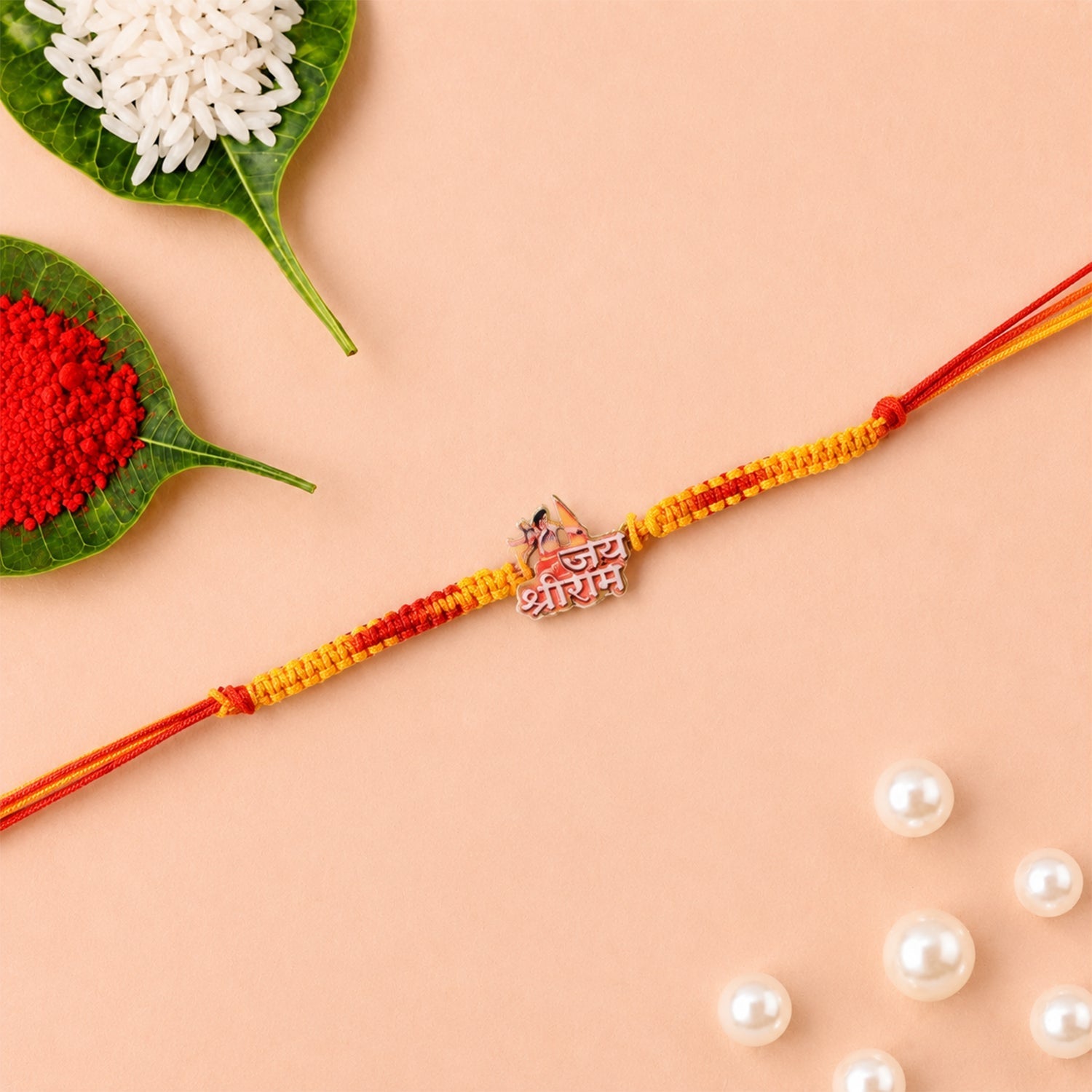 ALVENZA Jay Shree Ram Rakhi, Elegant Dori Design for Brothers