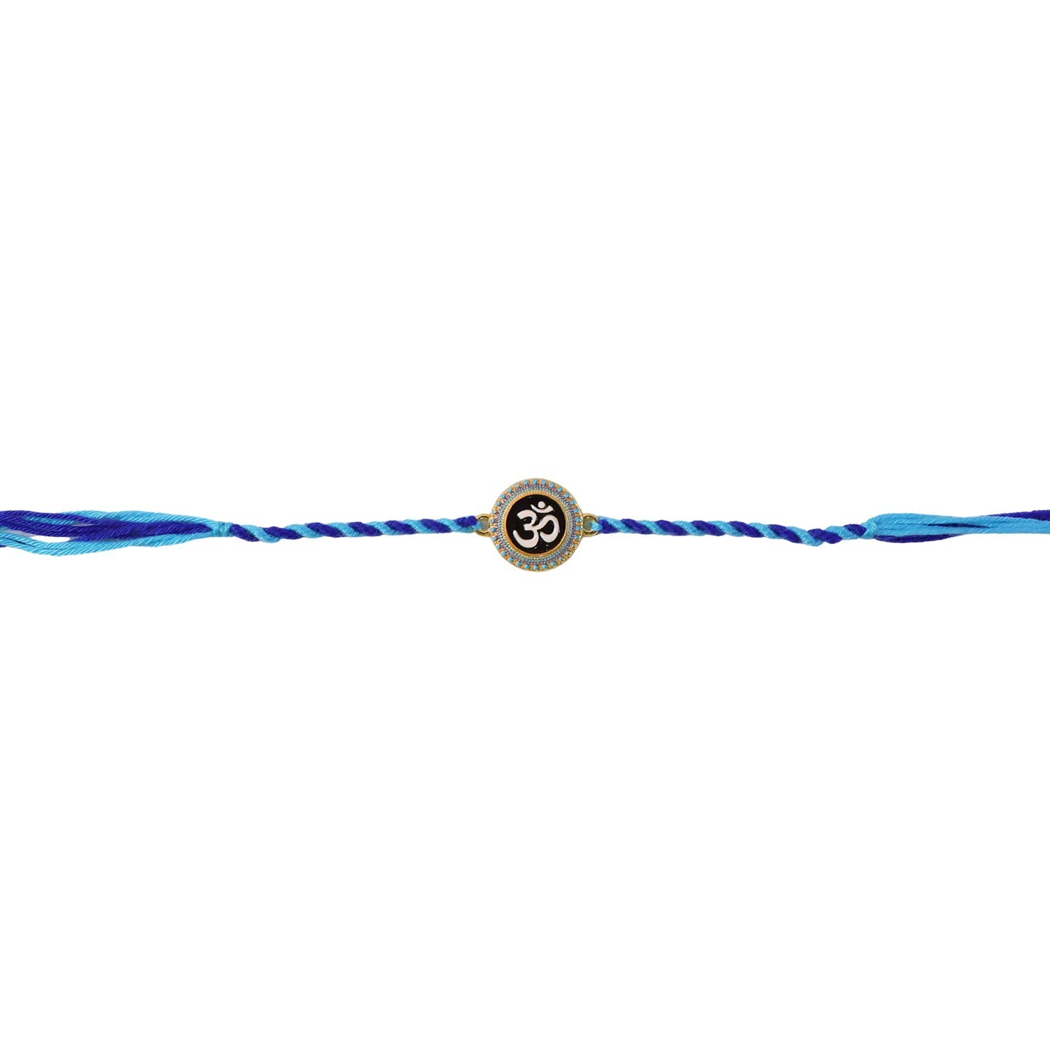 ALVENZA Om Rakhi – Elegant Blue Dori for Brothers on Raksha Bandhan
