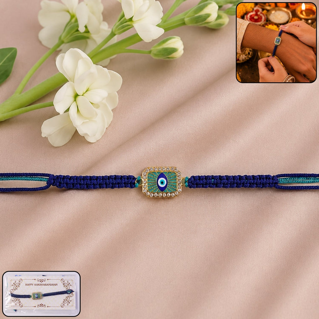 ALVENZA Evil Eye Rakhi – Elegant & Symbolic Brother & Sister Gift