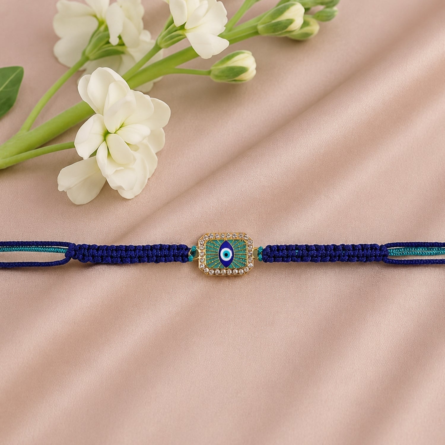 ALVENZA Evil Eye Rakhi – Elegant & Symbolic Brother & Sister Gift