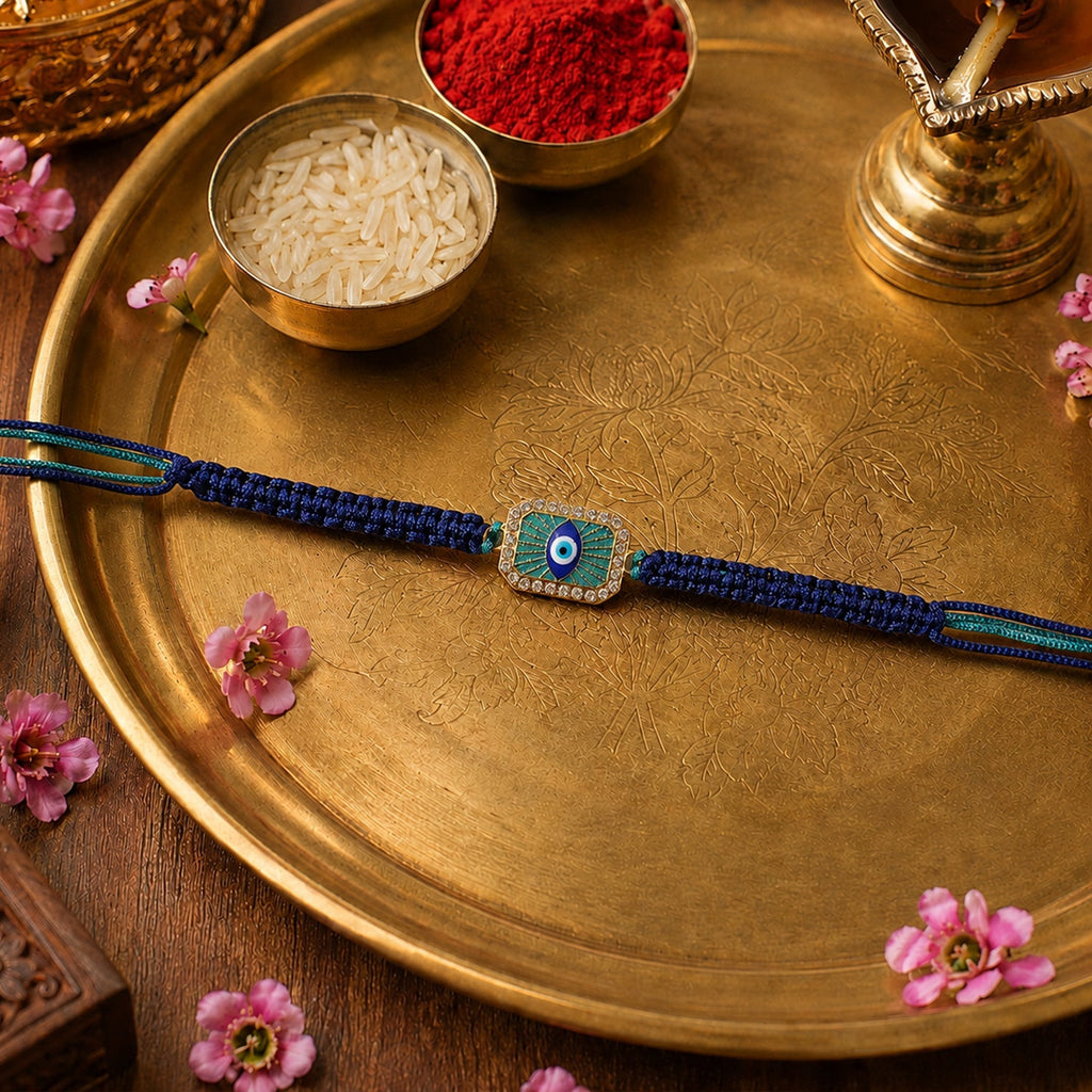 ALVENZA Evil Eye Rakhi – Elegant & Symbolic Brother & Sister Gift