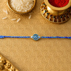 ALVENZA Blue Evil Eye Rakhi – Stylish and Protective for Raksha Bandhan