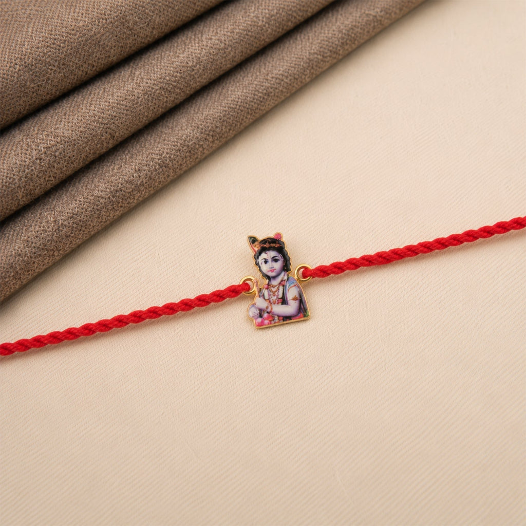 ALVENZA Krishna Charm Rakhi – Stylish Lightweight Festive Gift for Brothers