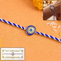 ALVENZA Blue Round Stone Rakhi – Stylish & Traditional Gifting