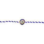 ALVENZA Blue Round Stone Rakhi – Stylish & Traditional Gifting