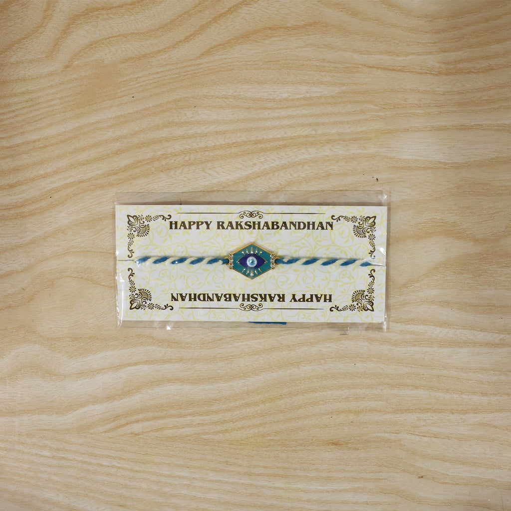 ALVENZA Evil Eye Charm Dori Rakhi – Stylish & Lightweight Gift