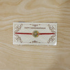 ALVENZA Colorful Round Stone Rakhi – Elegant Brother Gift for Raksha Bandhan