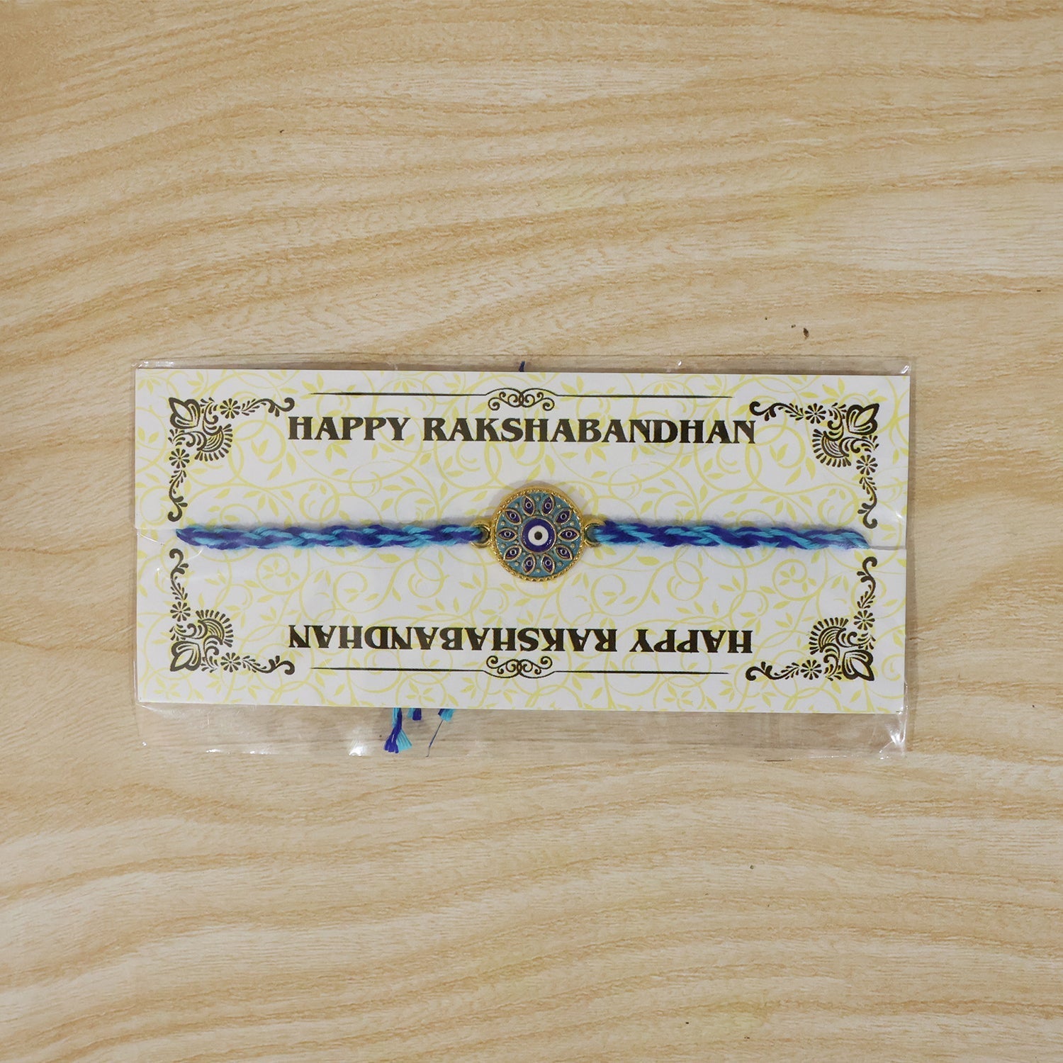 ALVENZA Rakshabandhan Blue Evil Eye Rakhi – Stylish & Protective Design