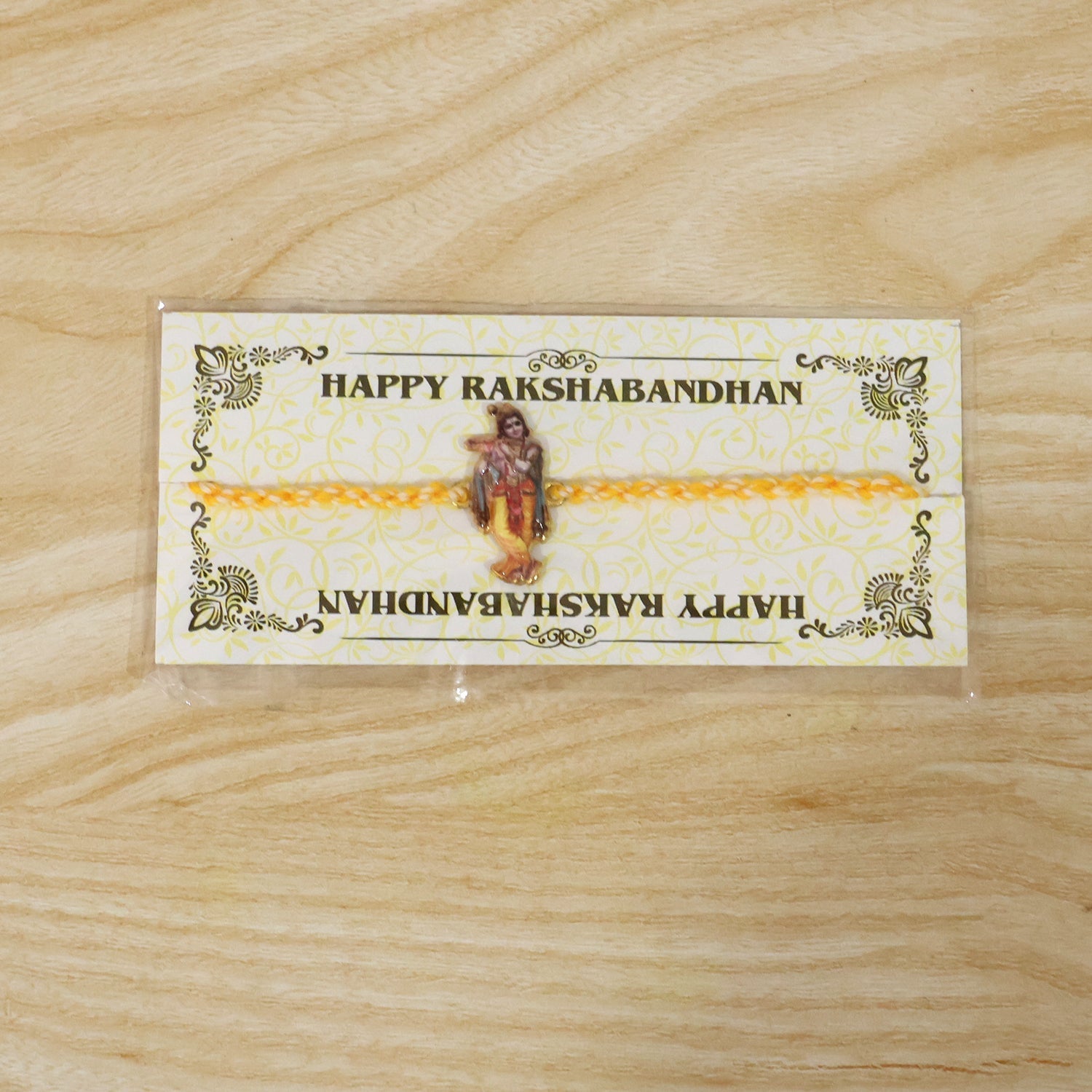 ALVENZA Krishna Flute Charm Rakhi – Stylish & Lightweight Dori Design