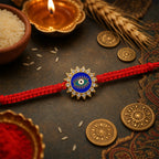 ALVENZA Blue Evil Eye Rakhi – Stylish, Lightweight & Protective