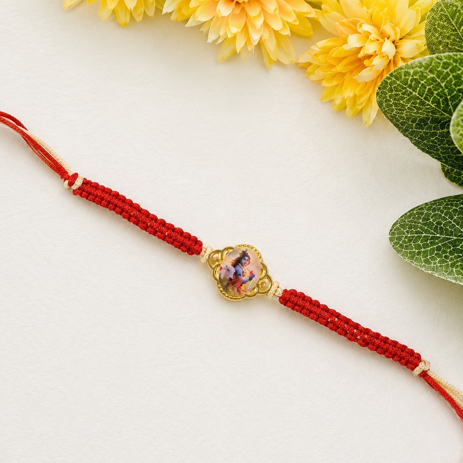 ALVENZA Krishna Cow Charm Rakhi – Stylish & Traditional for Brothers