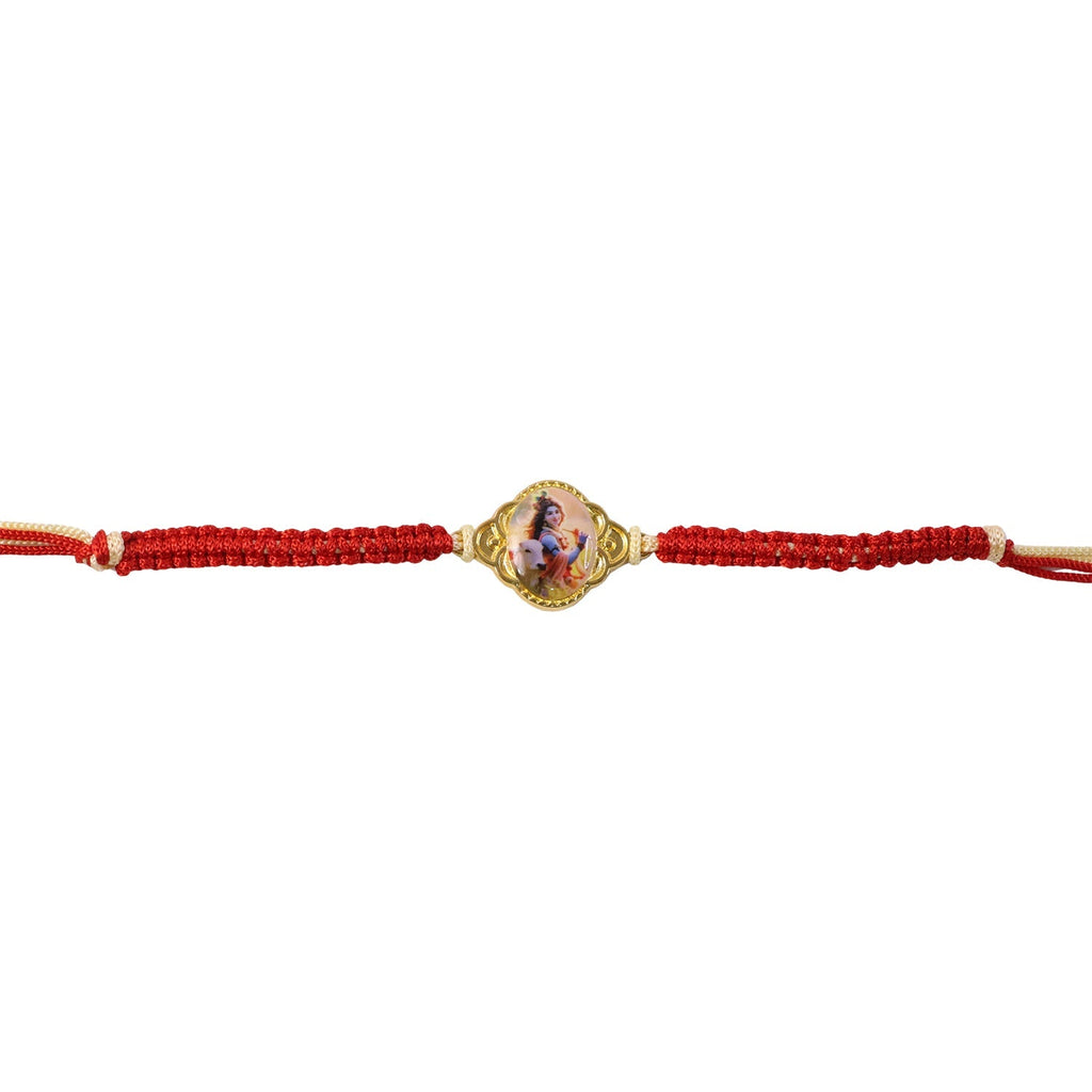 ALVENZA Krishna Cow Charm Rakhi – Stylish & Traditional for Brothers