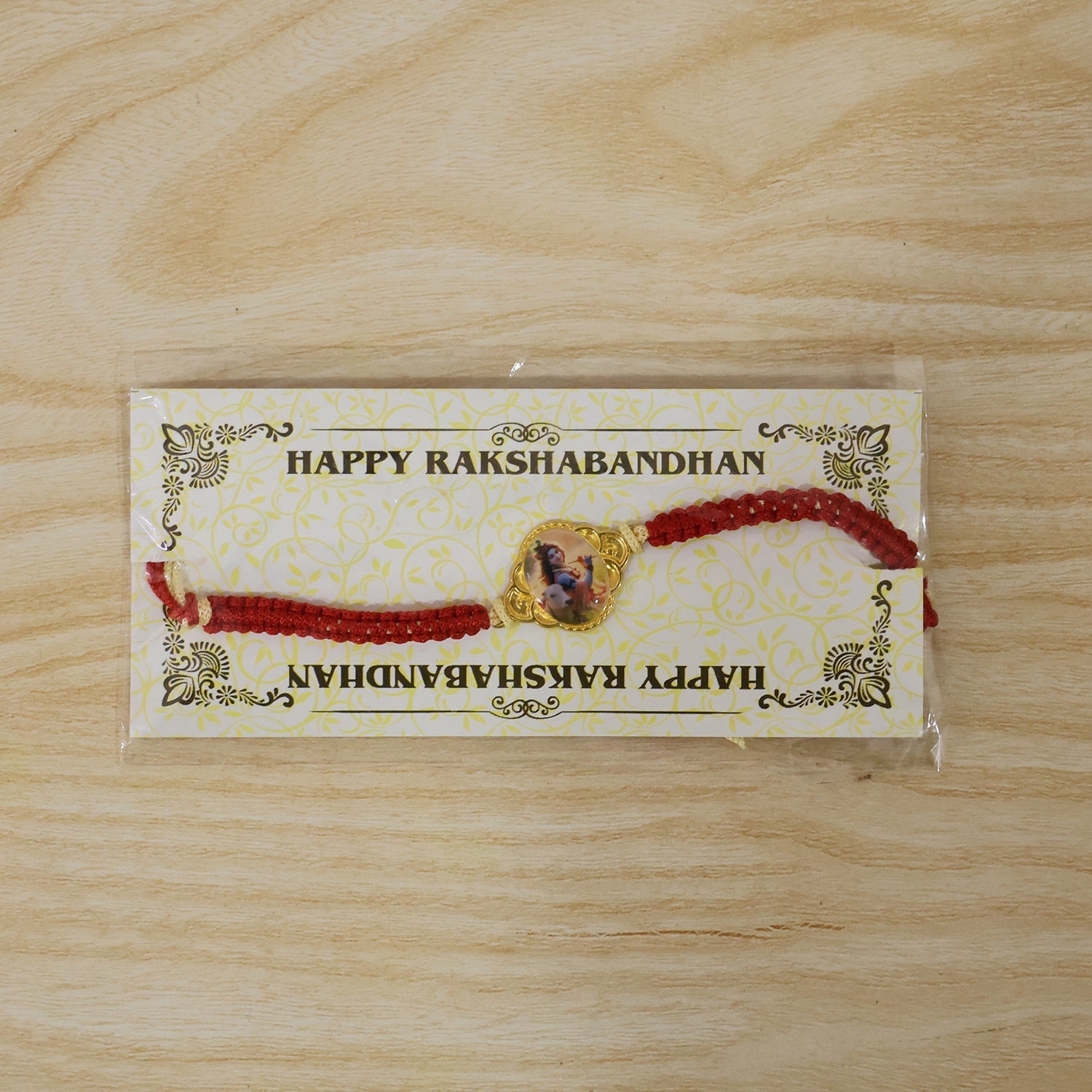 ALVENZA Krishna Cow Charm Rakhi – Stylish & Traditional for Brothers