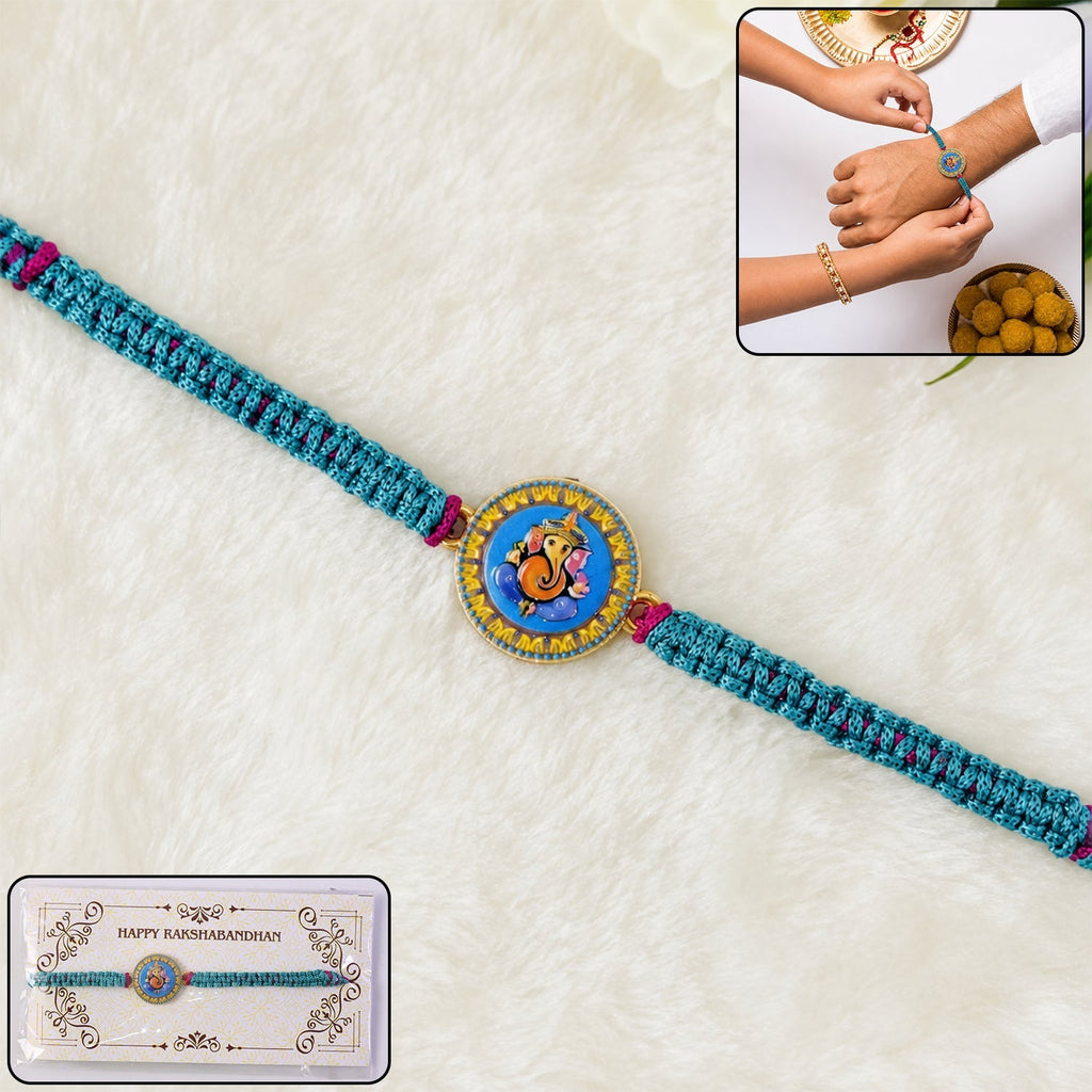 ALVENZA Ganesh Charm Rakhi – Lightweight & Stylish Festive Accessory