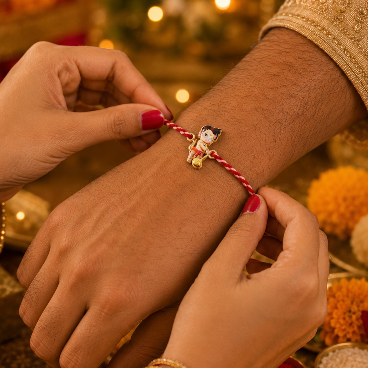 ALVENZA Rakshabandhan Bal Hanuman Rakhi – Traditional & Stylish Design