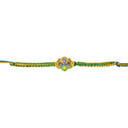 ALVENZA Green Om Peacock Rakhi – Elegant, Lightweight & Stylish for Brothers