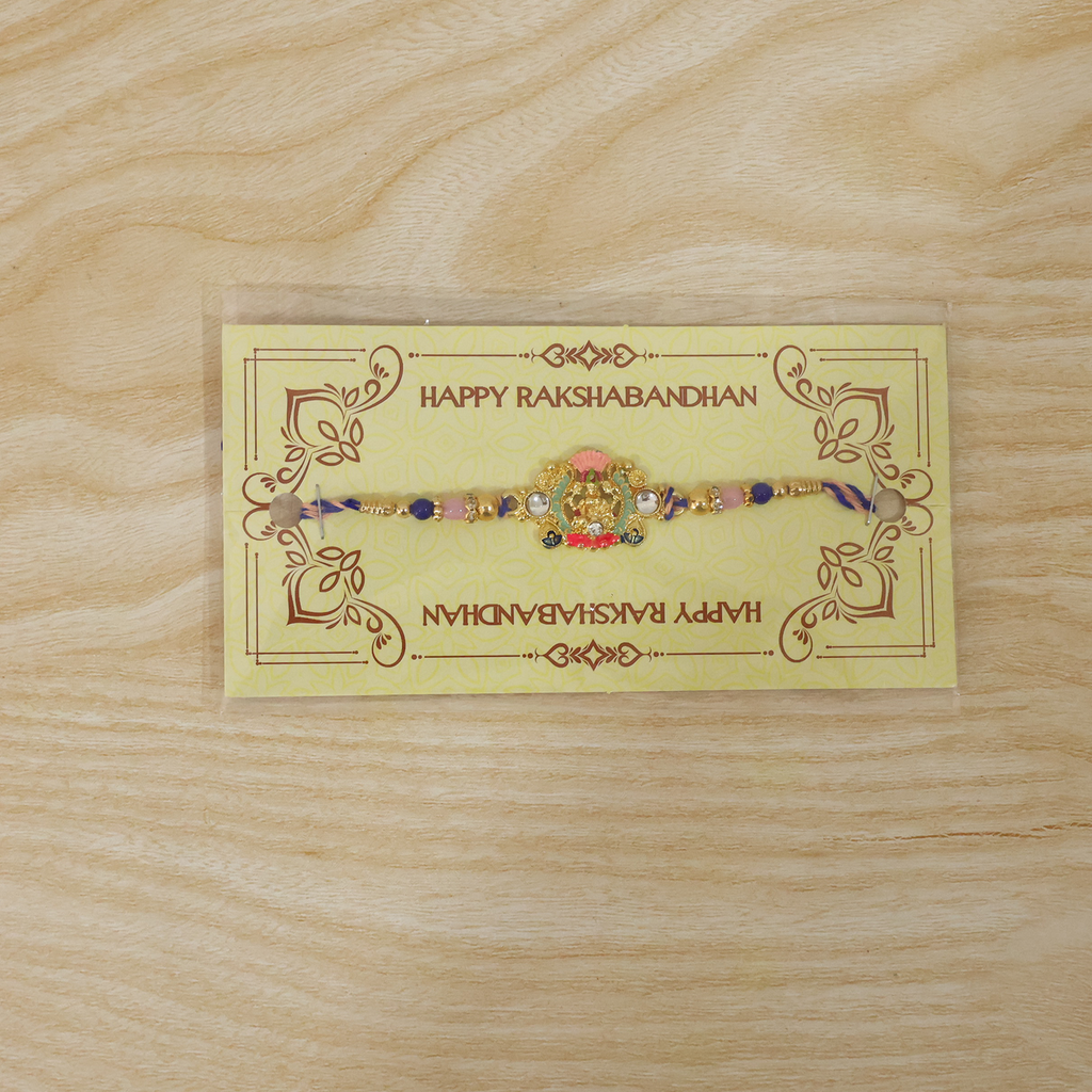 ALVENZA Goddess Charm Rakhi, Beautiful Beaded Brother Gift for Raksha Bandhan