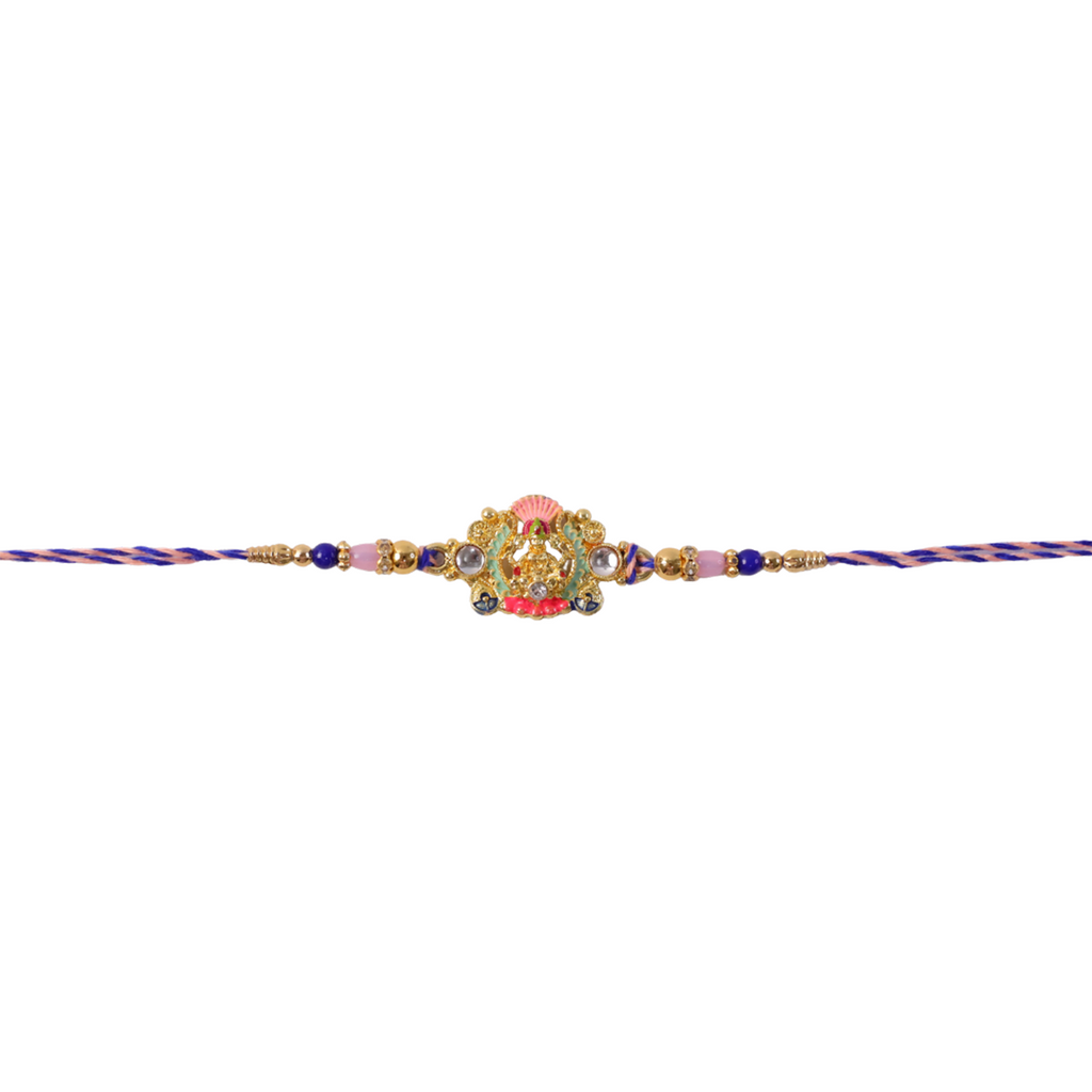 ALVENZA Goddess Charm Rakhi, Beautiful Beaded Brother Gift for Raksha Bandhan