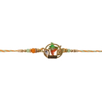 ALVENZA Bharat Map Charm Rakhi – Elegant Beaded Design for Rakshabandhan
