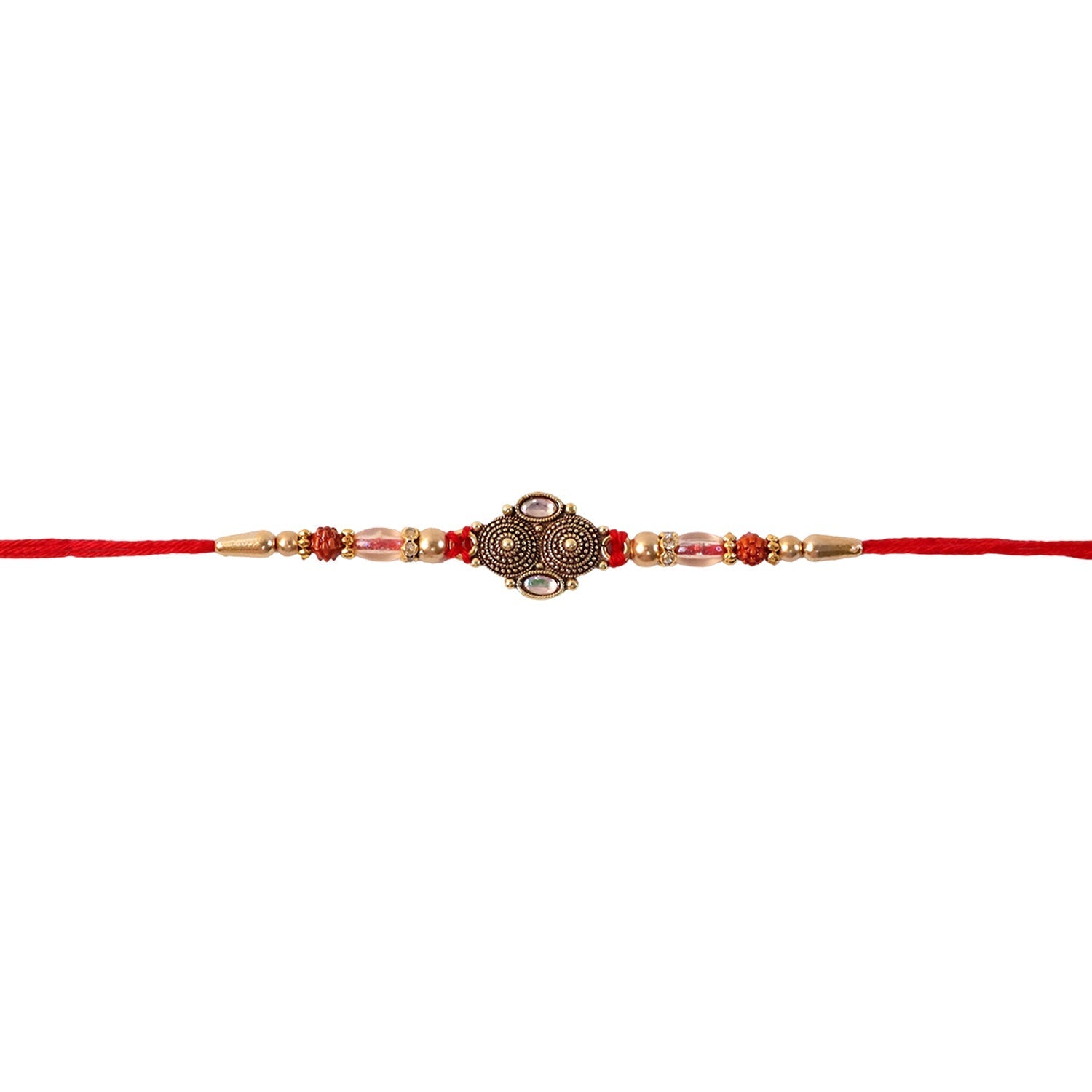 ALVENZA Rudraksha Beads Rakhi, Traditional & Stylish Brother Gift