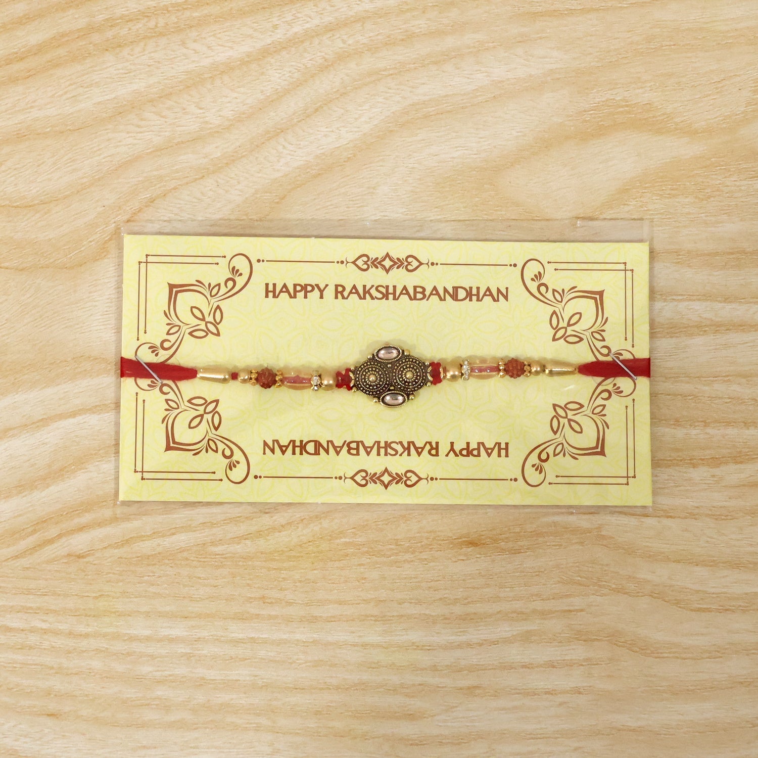 ALVENZA Rudraksha Beads Rakhi, Traditional & Stylish Brother Gift