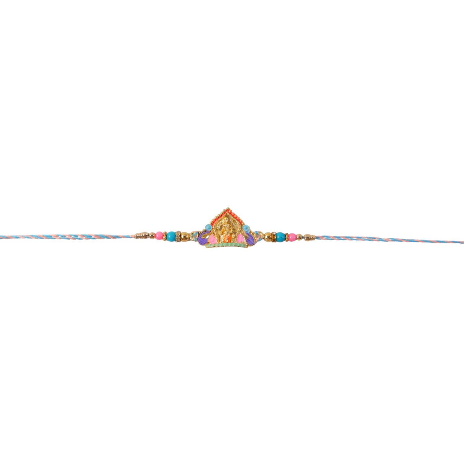 ALVENZA Rakhi – Elegant Divine Idol Charm with Colourful Beads for Rakshabandhan