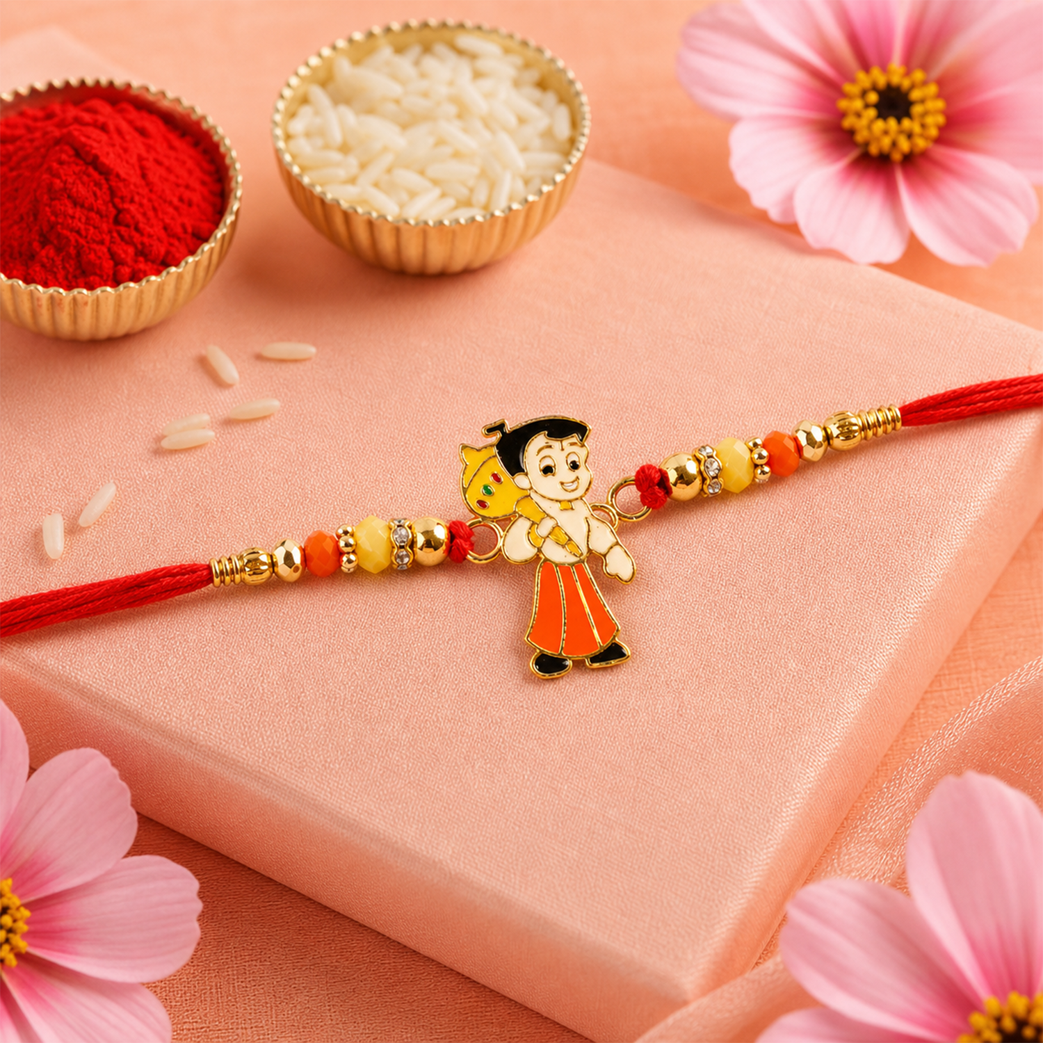 ALVENZA Chhota Bheem Beads Rakhi, Stylish & Lightweight for Raksha Bandhan