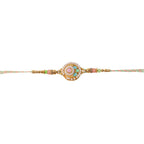 ALVENZA Pastel Pearl Beads Rakhi – Elegant Sibling Festival Accessory