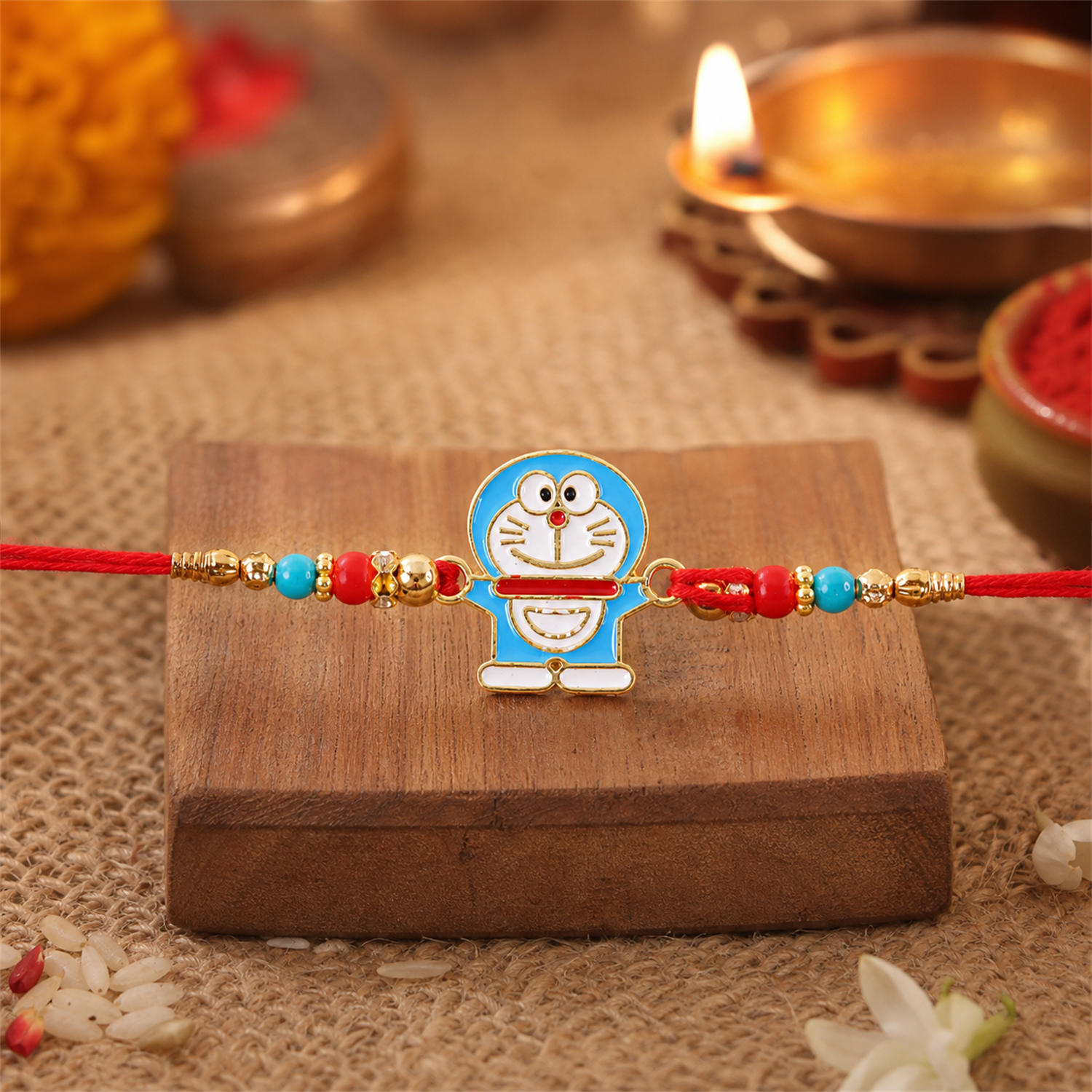 ALVENZA Beaded Rakhi - Stylish and Traditional Gift for Brother