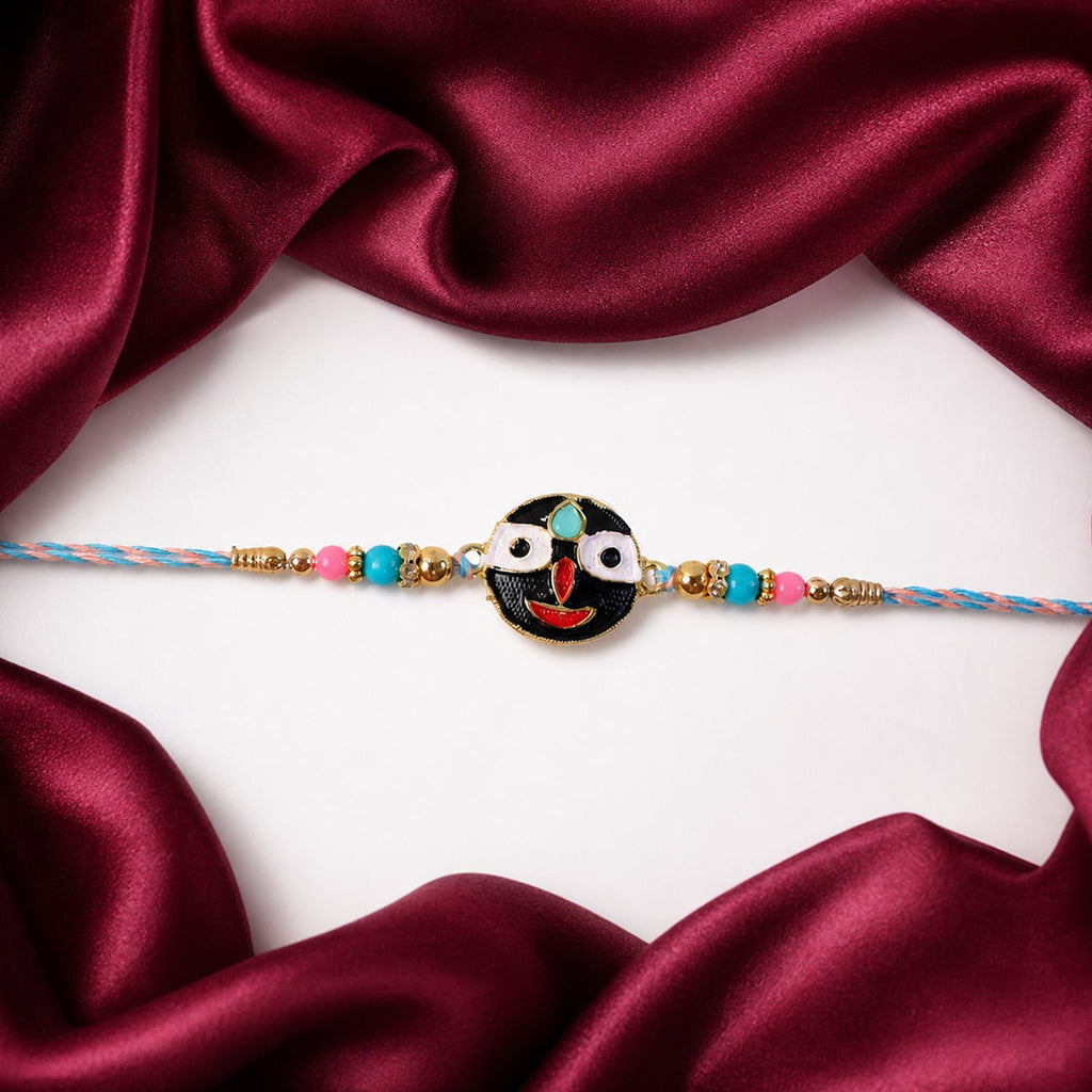 ALVENZA Colorful Deity Face Beads Rakhi – Stylish Festival Gift for Brother