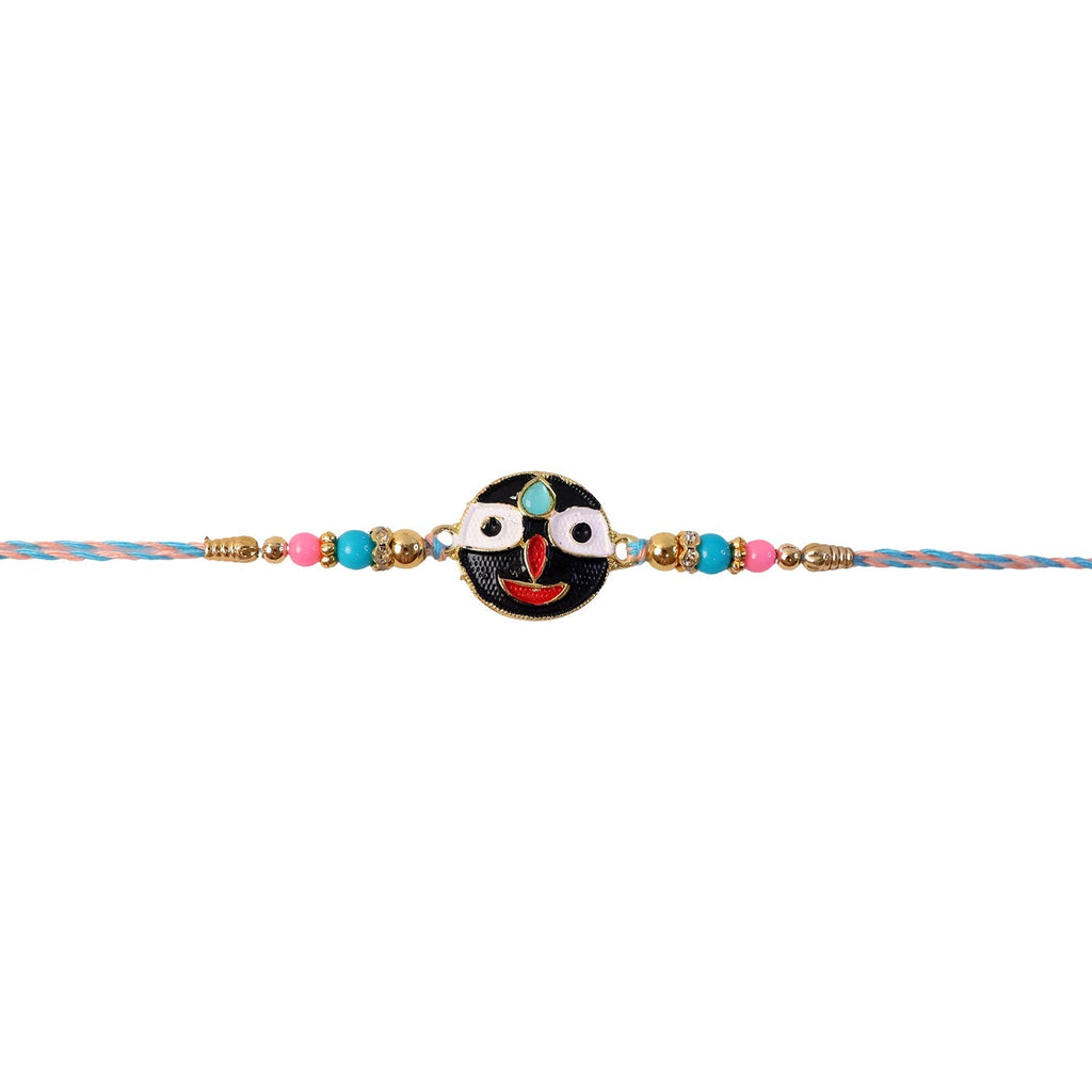 ALVENZA Colorful Deity Face Beads Rakhi – Stylish Festival Gift for Brother