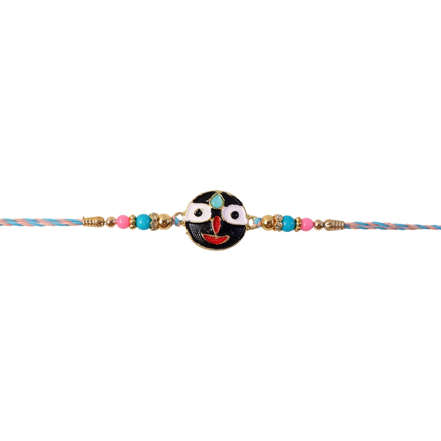 ALVENZA Colorful Deity Face Beads Rakhi – Stylish Festival Gift for Brother
