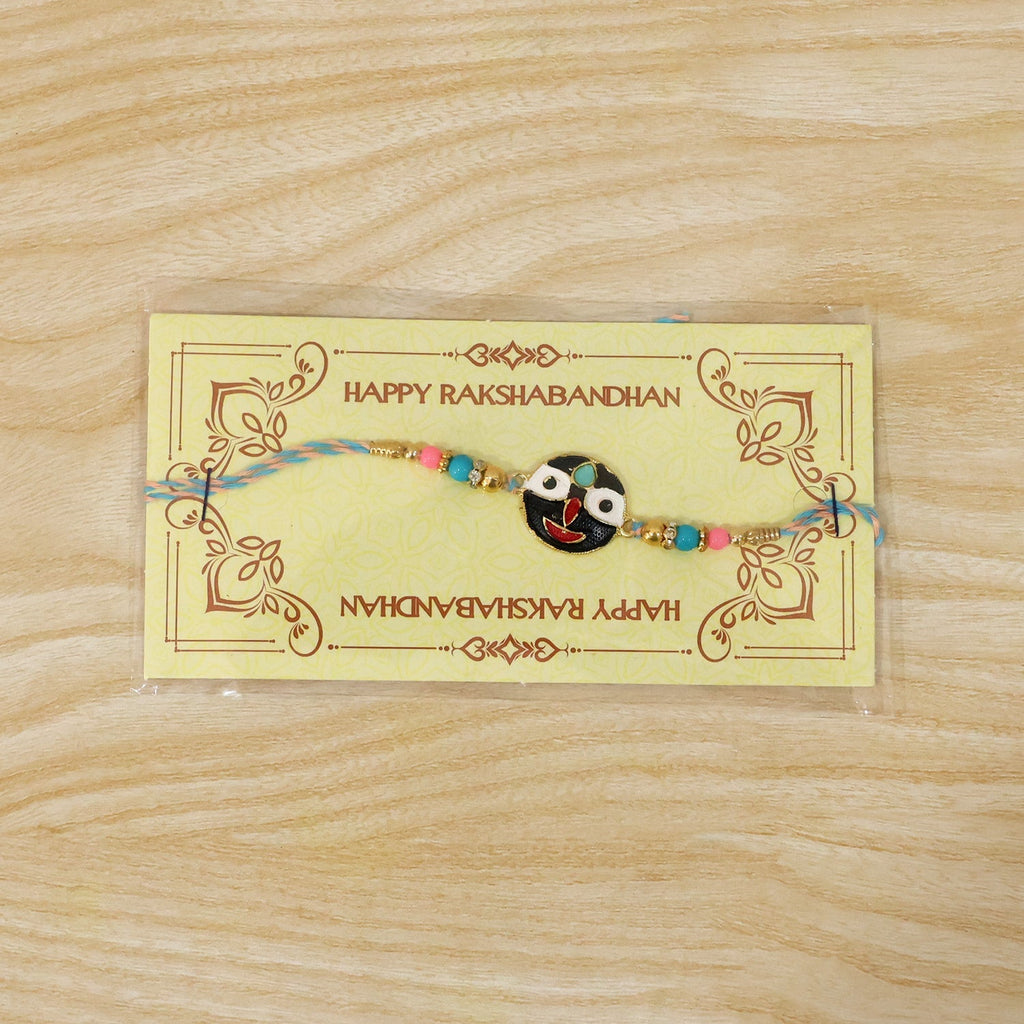 ALVENZA Colorful Deity Face Beads Rakhi – Stylish Festival Gift for Brother