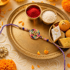 ALVENZA Rakshabandhan Colorful Trishul Beads Rakhi – Traditional & Stylish