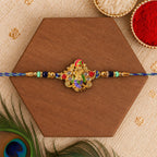 ALVENZA Rakhi – Colourful Divine Idol Beaded Design for Brother