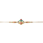 ALVENZA Kalash Kundan Rakhi, Traditional Beaded Festival Gift for Brothers