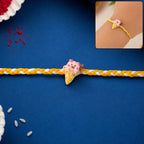 ALVENZA Cute Pig Rakhi - Whimsical Ice Cream & Pig Design, Lightweight & Unique