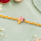 ALVENZA Cute Pig Rakhi - Whimsical Ice Cream & Pig Design, Lightweight & Unique