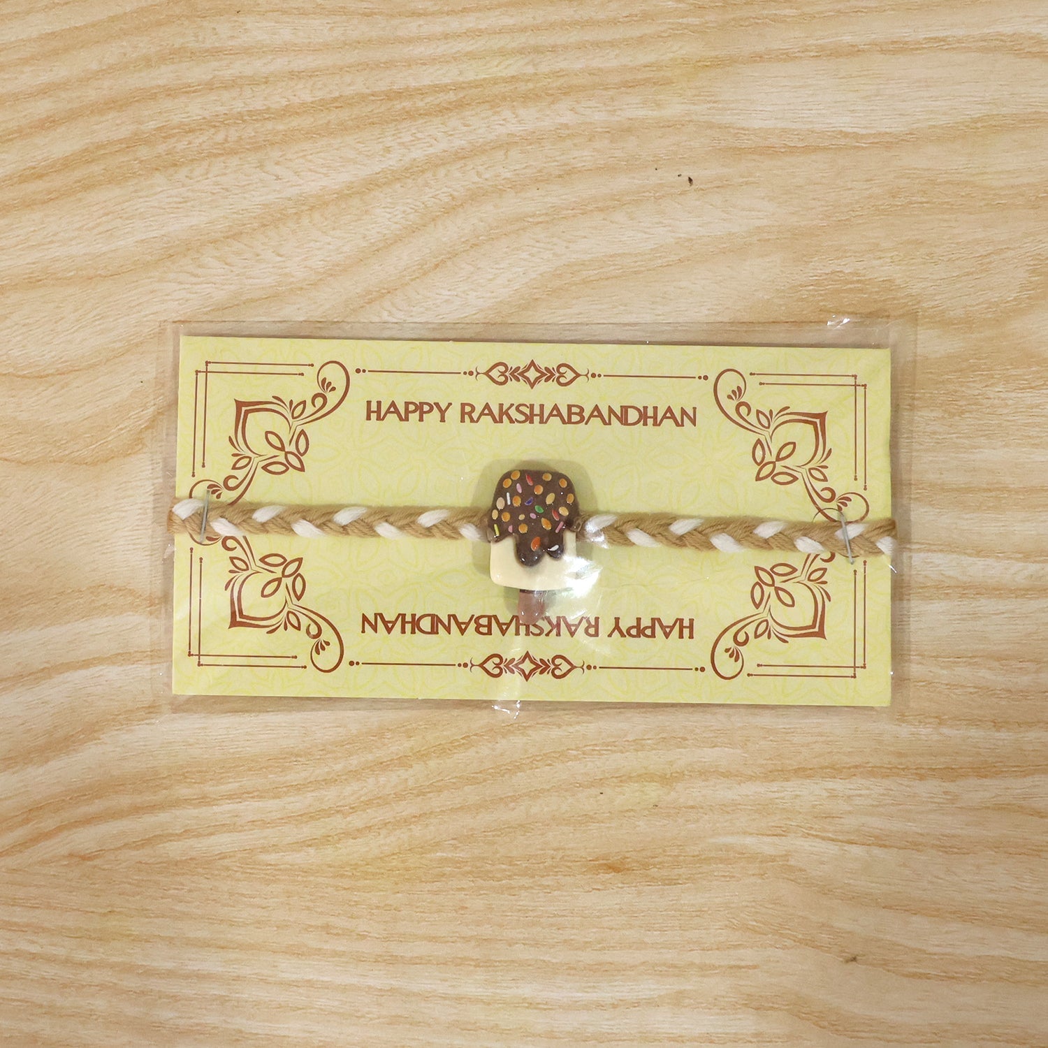 ALVENZA Chocolate Ice Cream Rakhi - Stylish & Comfortable for Brothers