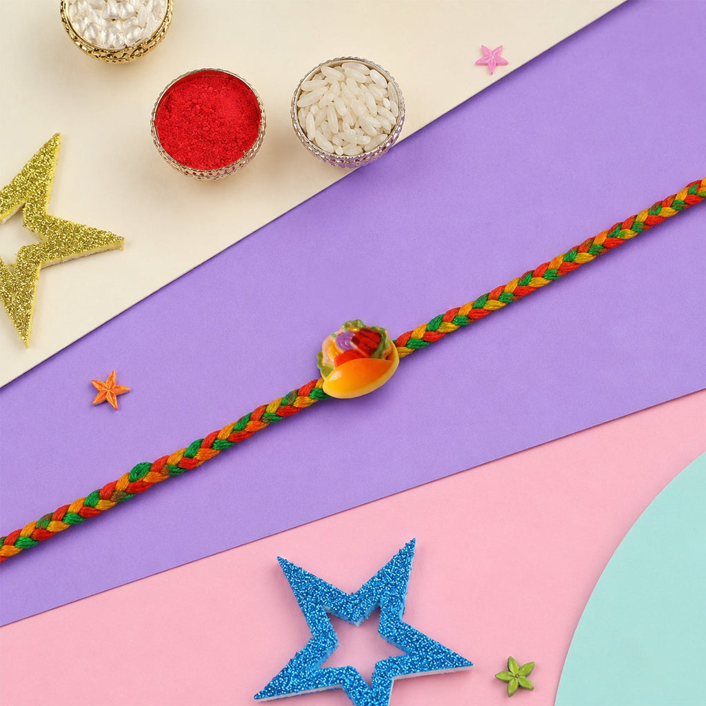 ALVENZA Dori Rakhi for Brother - Colourful Fruit Design & Lightweight