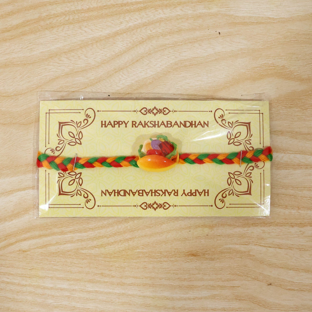 ALVENZA Dori Rakhi for Brother - Colourful Fruit Design & Lightweight