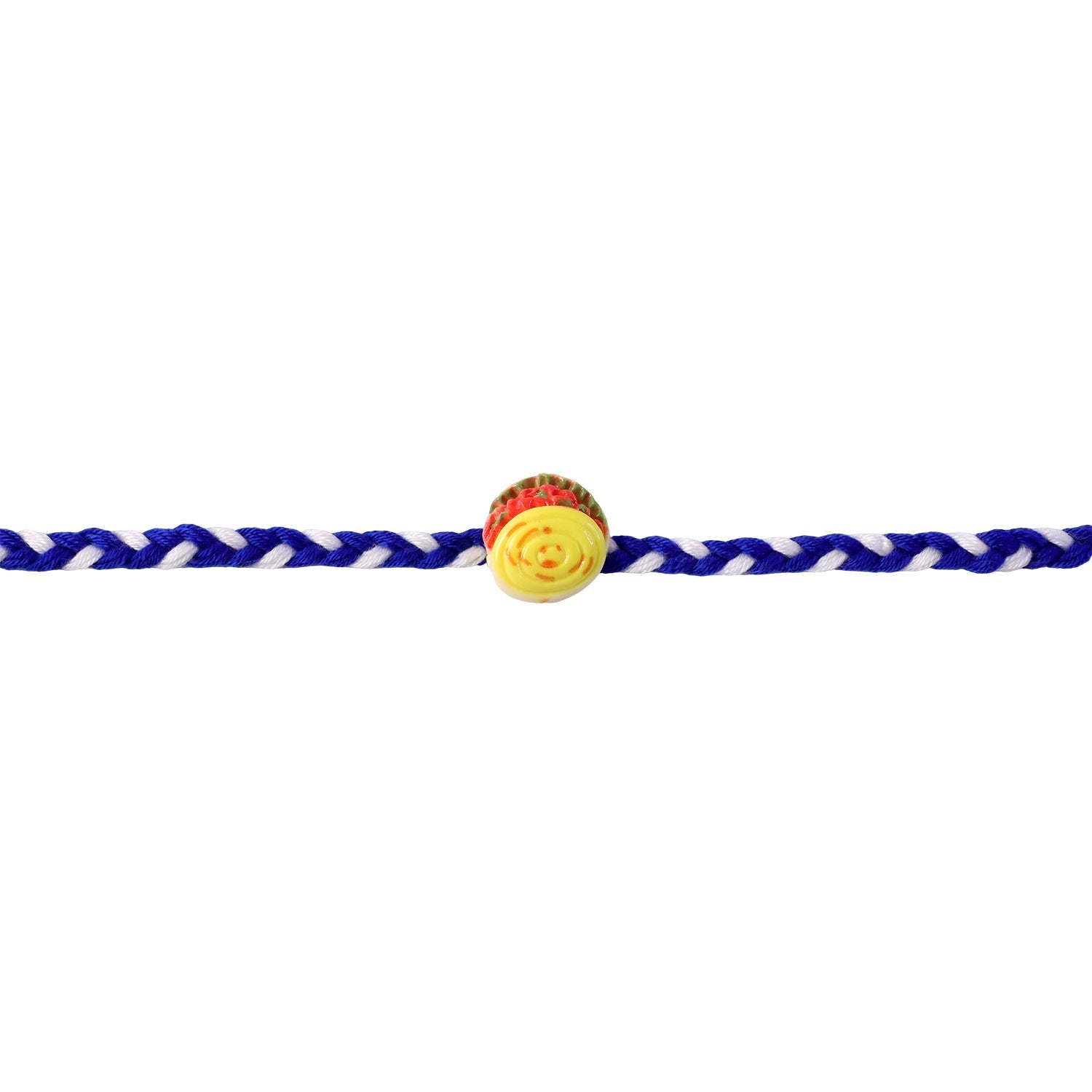 ALVENZA Yellow Sweet Dessert Dori Rakhi, Elegant & Festive Design