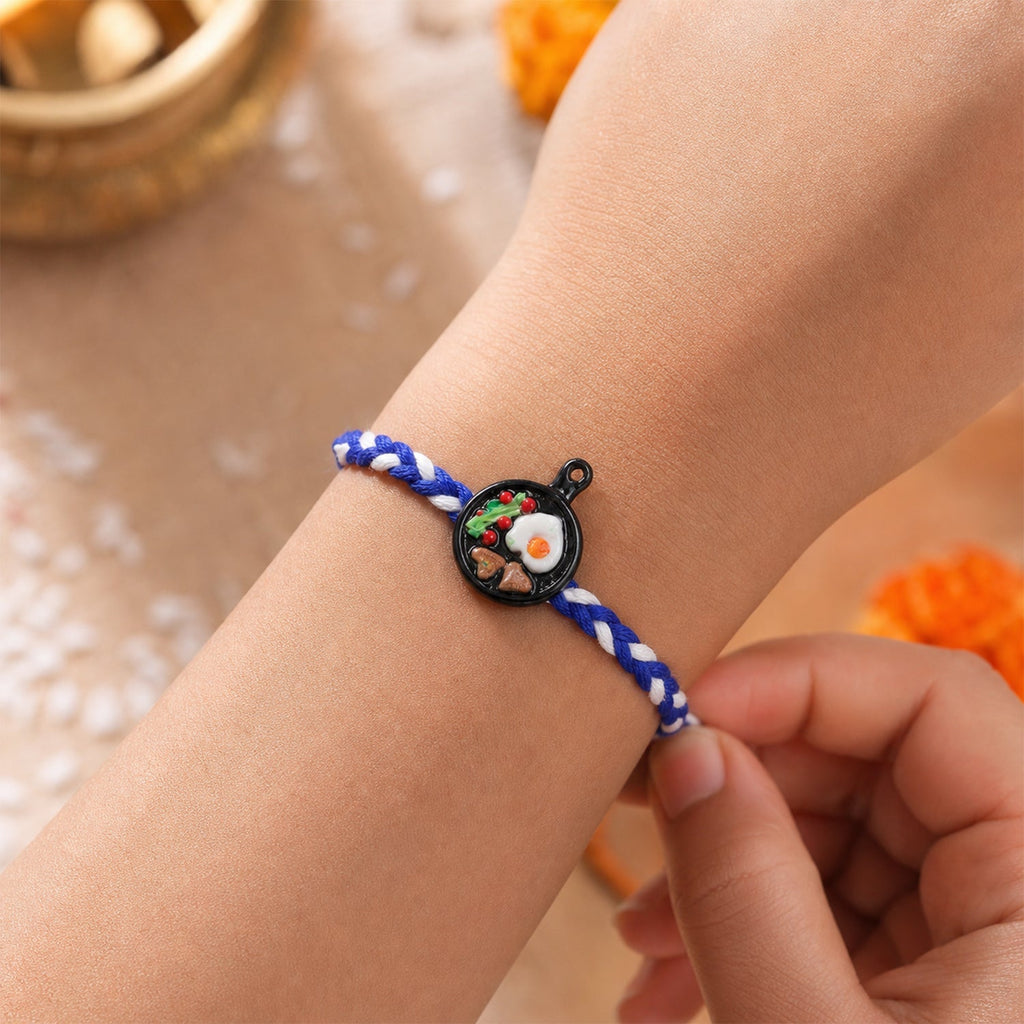ALVENZA Mini Frying Pan Rakhi - Stylish & Lightweight for Brothers