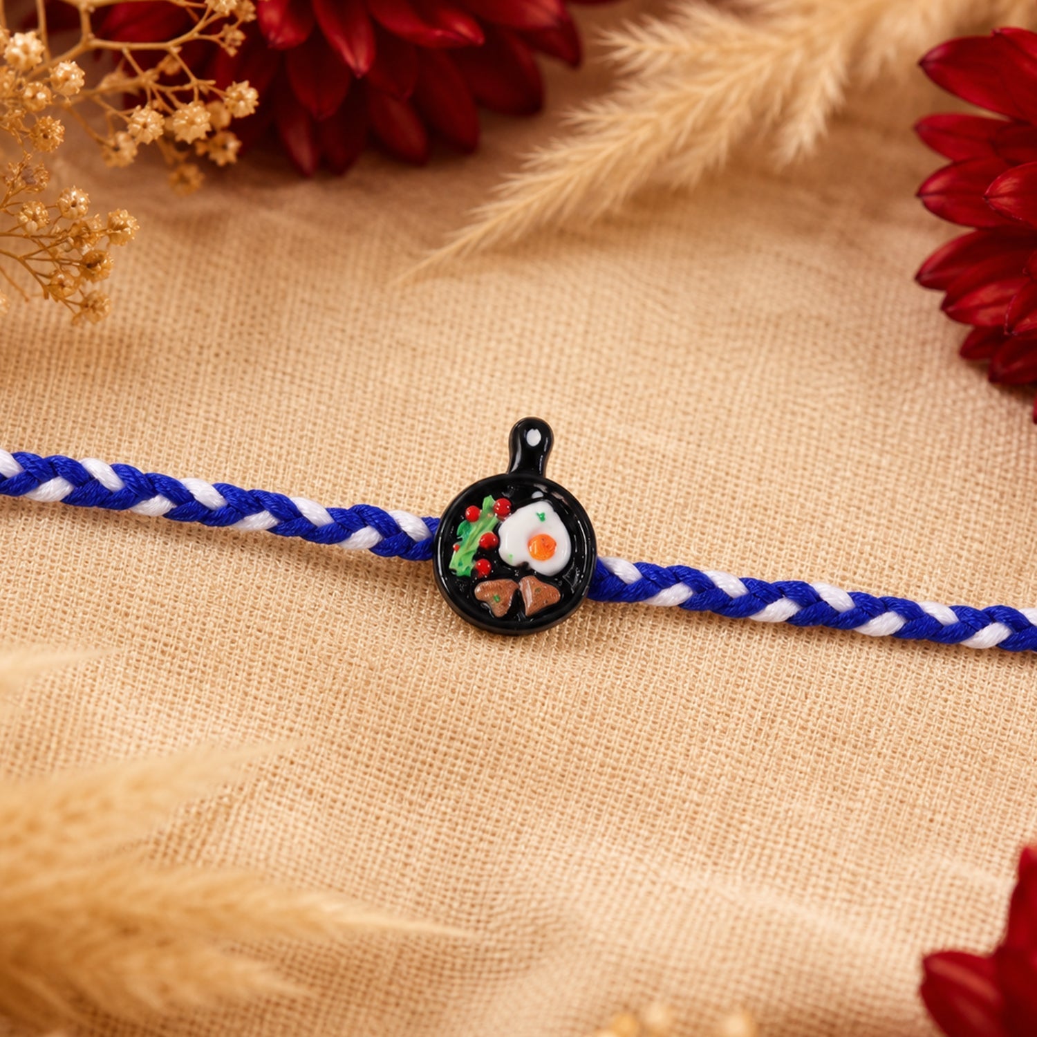 ALVENZA Mini Frying Pan Rakhi - Stylish & Lightweight for Brothers