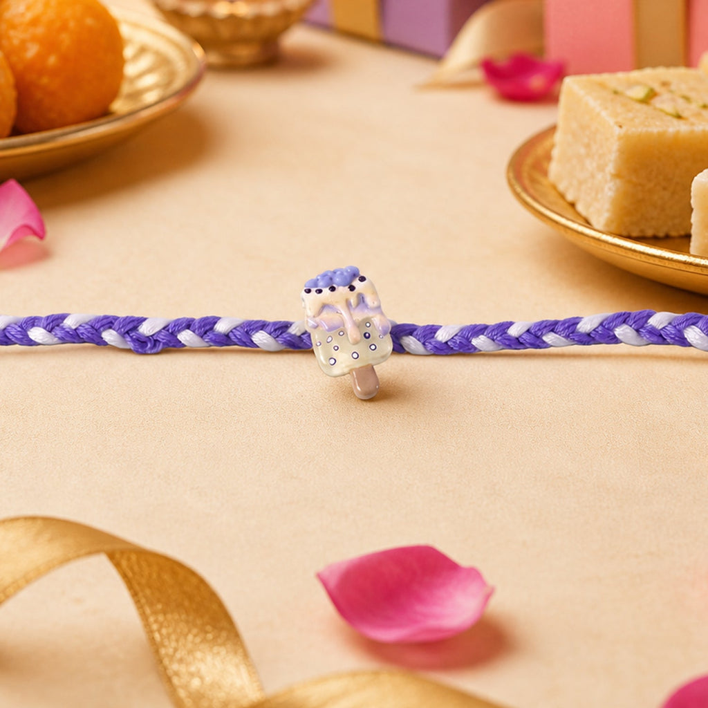 ALVENZA Ice Cream Fancy Dori Rakhi - Stylish & Comfortable for Bhai
