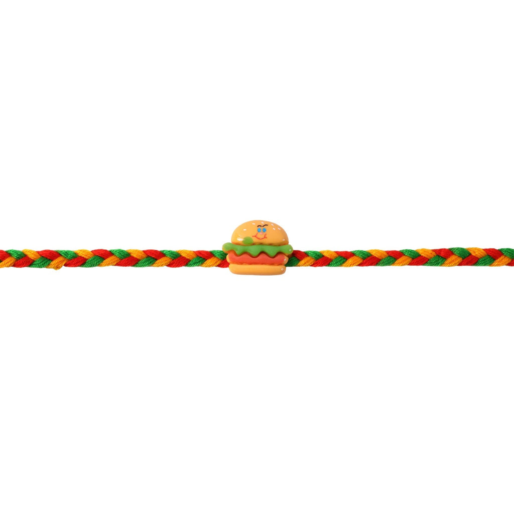 ALVENZA Burger Charm Rakhi - Unique & Playful Dori for Brothers