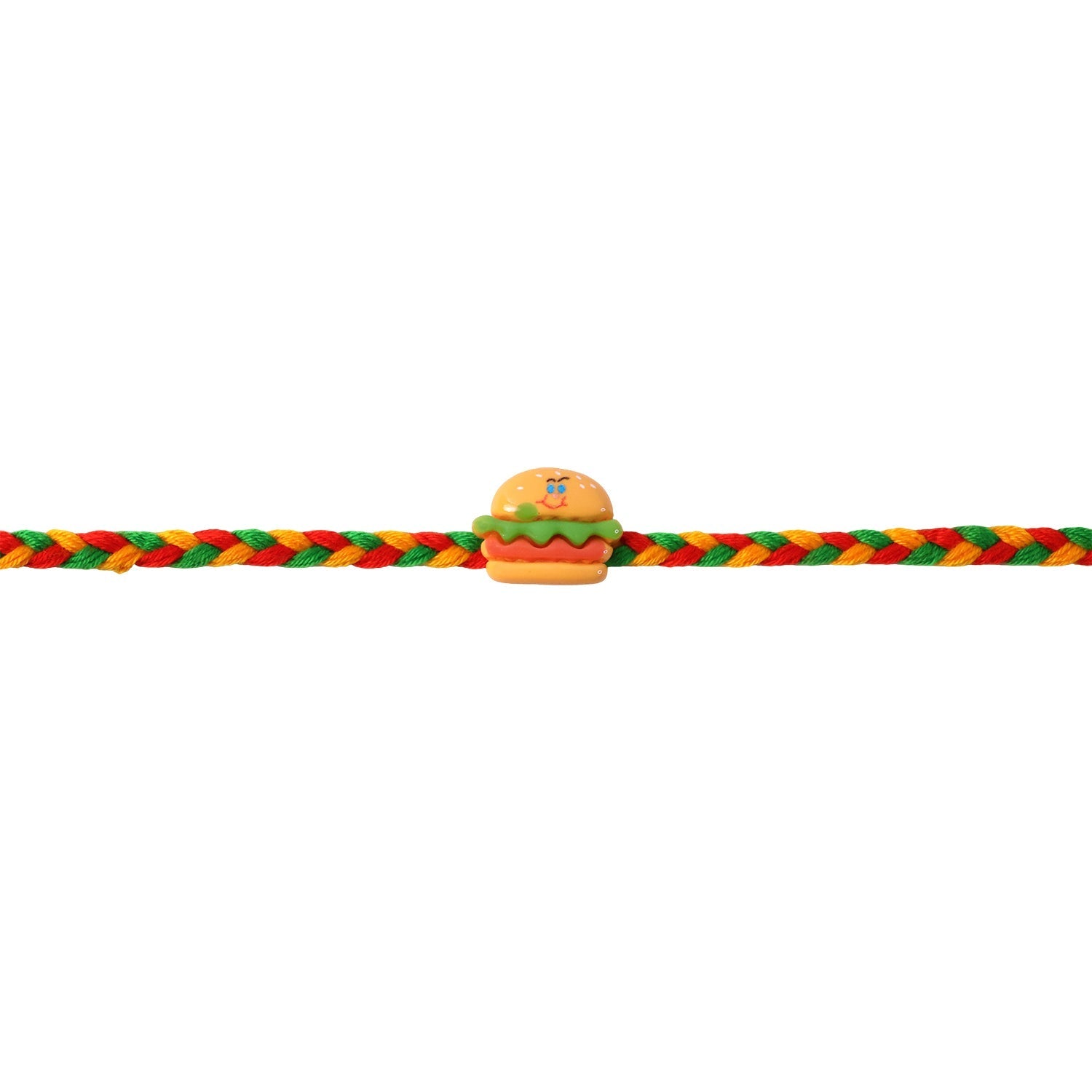 ALVENZA Burger Charm Rakhi - Unique & Playful Dori for Brothers